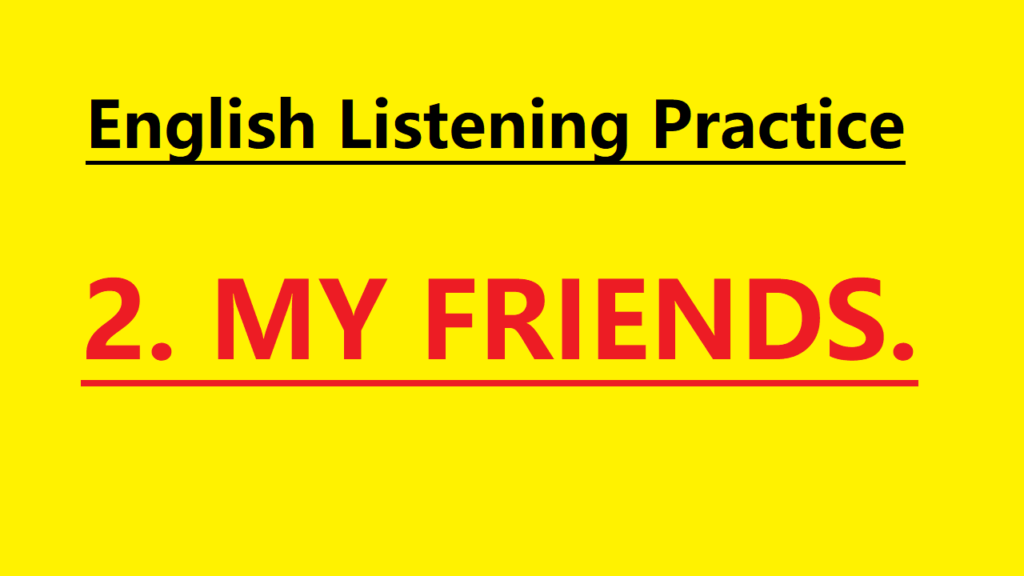 Beginner English listening practice 2