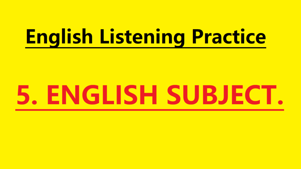 Beginner English listening practice 5