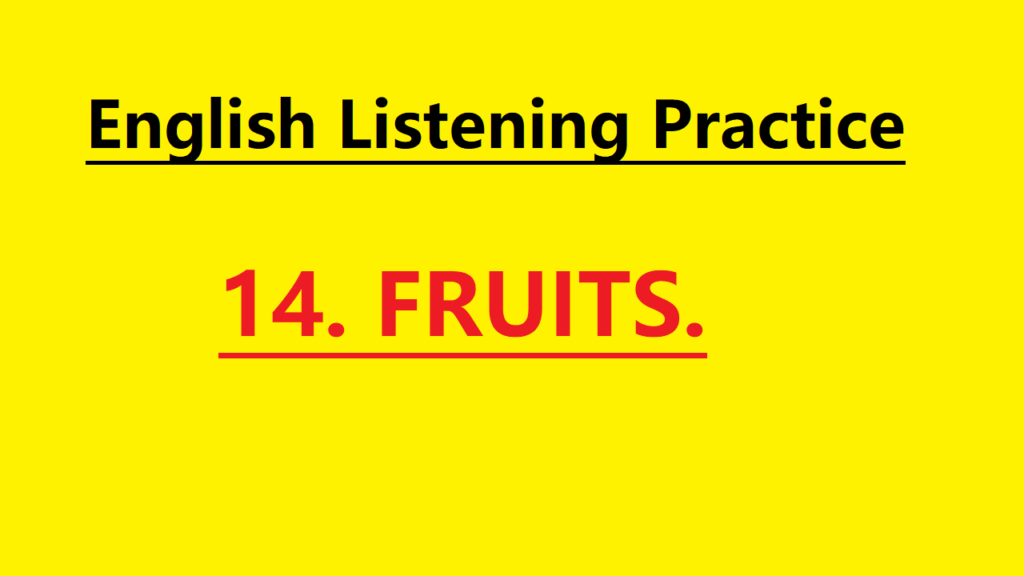 English Story Fruits – Learn English for Beginners