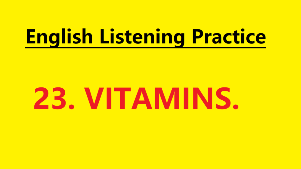 Learn English through Story - Vitamins - Level 1