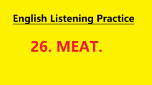 Learn English through Story - Meat - Level 1