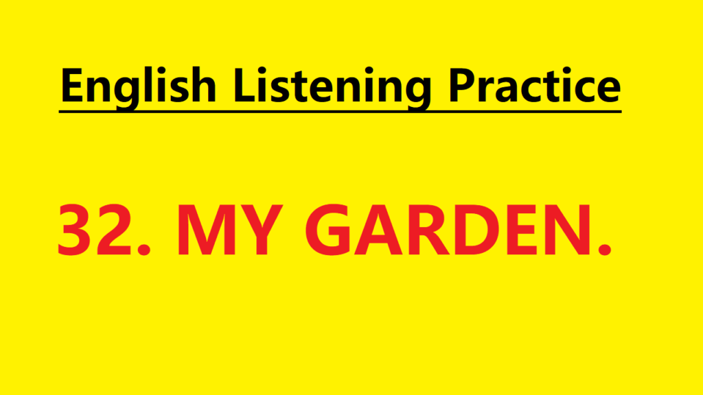 Learn English through Story - My Garden - Level 1