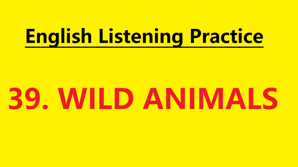 Learn English through Story - Wild Animals - Level 1