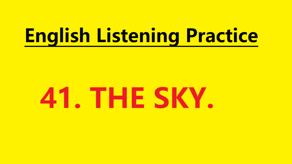 Learn English through Story - The Sky - Level 1