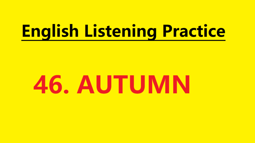 Learn English through Story - Autumn - Level 1