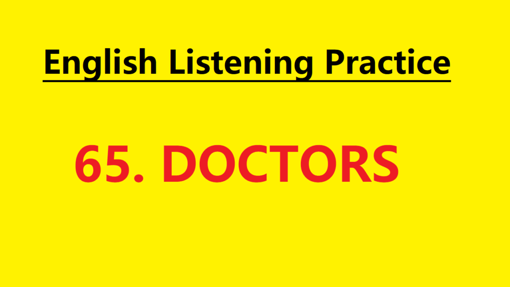 Learn English through Story - Doctors - Level 1