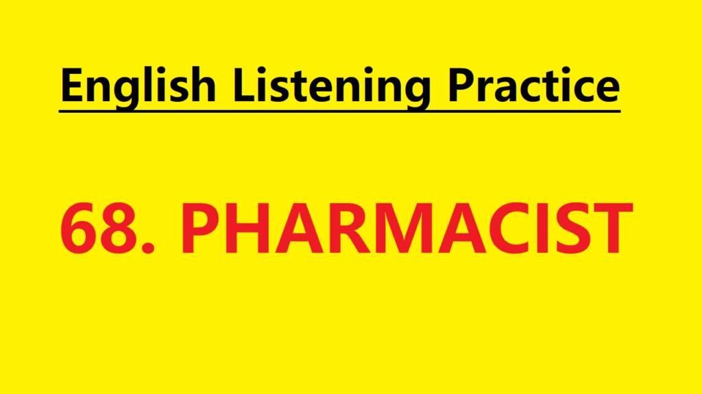 Learn English through Story - Pharmacist - Level 1