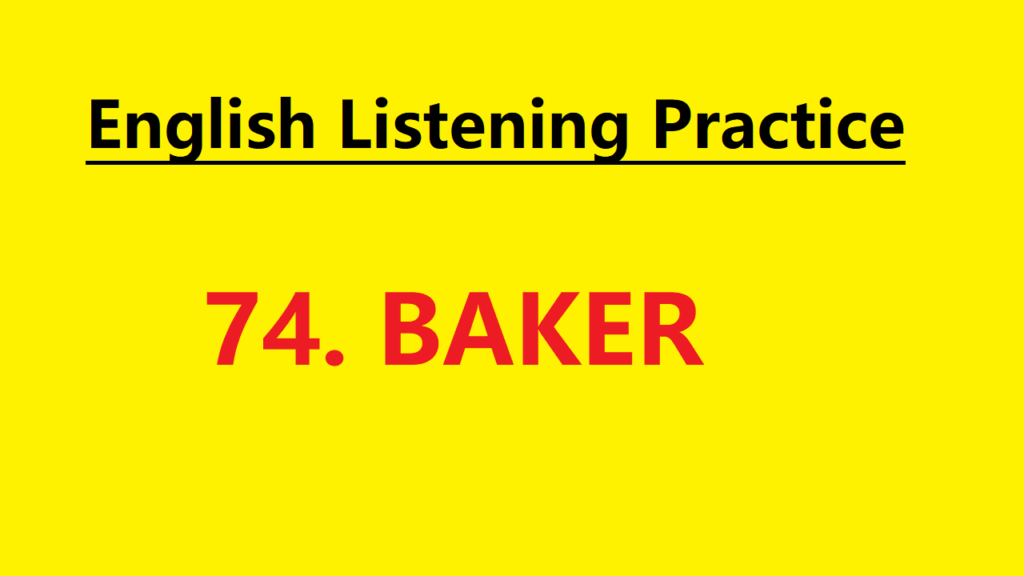 Learn English through Story - Baker - Level 1