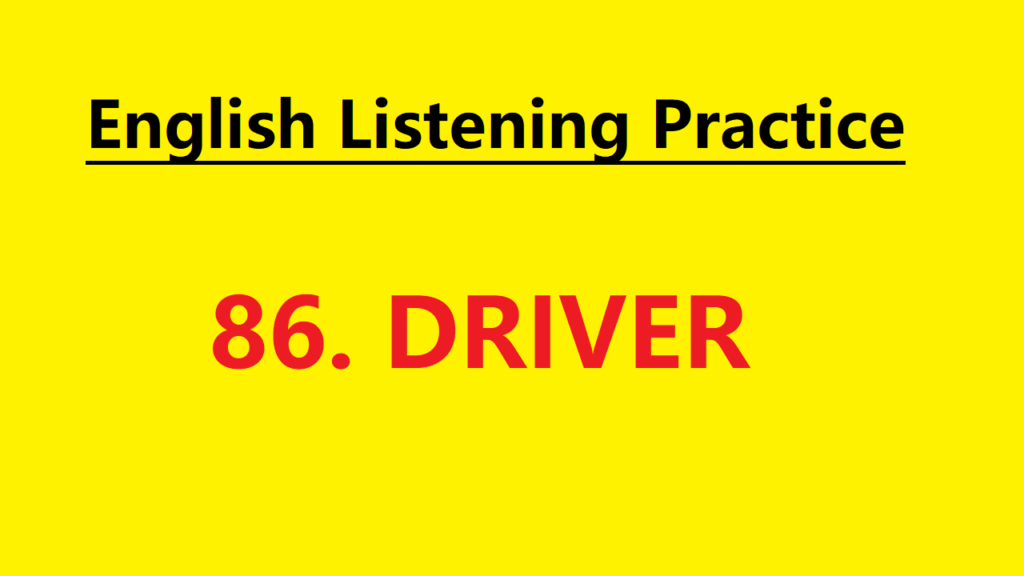 Learn English through Story - Driver - Level 1