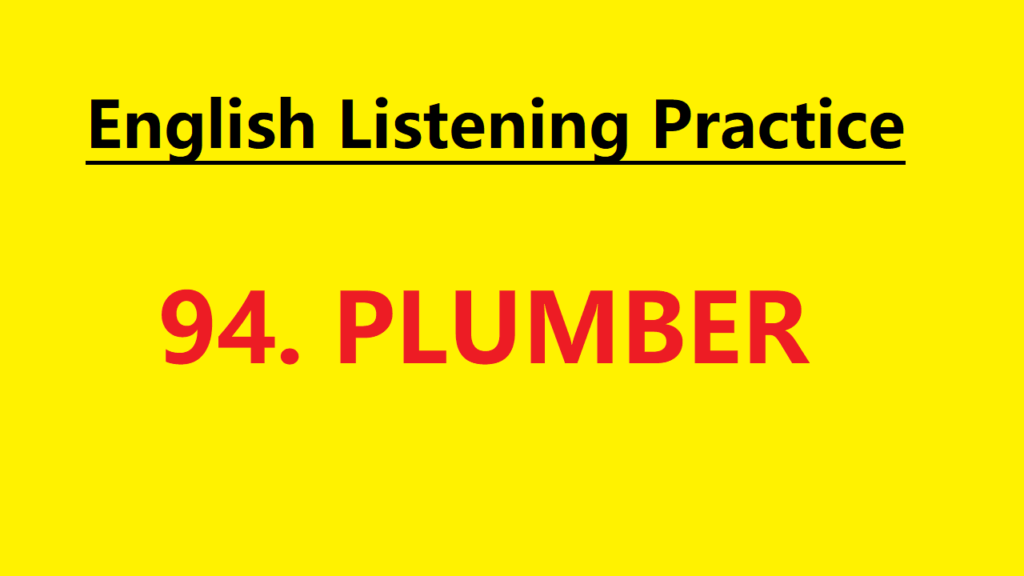 Learn English through Story - Plumber - Level 1