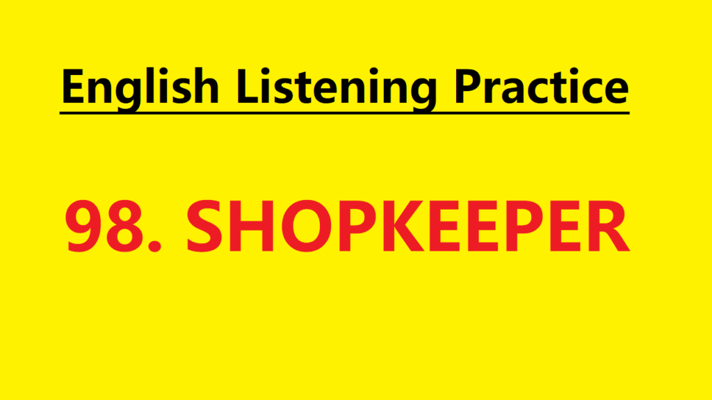 Learn English through Story - Shopkeeper - Level 1